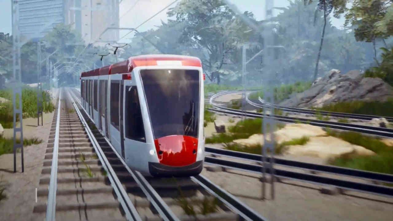 Tren para transporte interno en el poblado